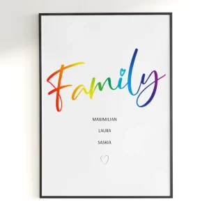 Personalisiertes Poster - Family Rainbow