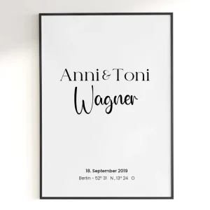 Personalisiertes Poster - Vornamen & Nachname