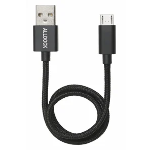 USB Textil-VERBINDUNGS- & LADEKABEL | 35cm | AllDock