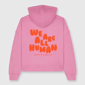 Hoodie "We are all Human" - short fit