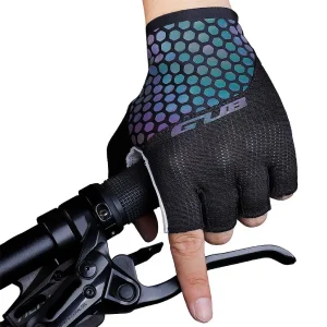 Fahrradhandschuhe Damen und Herren kurz fingerlos mit Leder