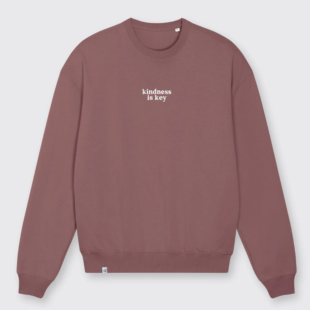 Heavy Oversized Sweatshirt "kindness is key" Stick – Bild 8